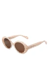 Krewe Alixe Round Sunglasses, 50mm In Pink/brown Solid