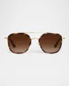 Krewe Austin Acetate & Titanium Aviator Sunglasses