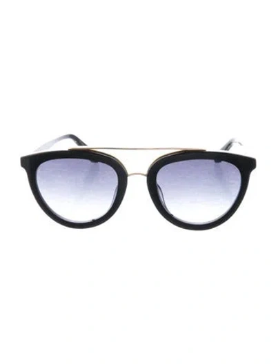 Pre-owned Krewe Aviator Gradient Sunglasses In Black