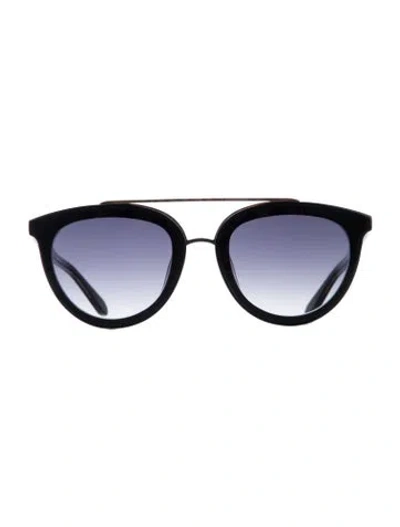 Pre-owned Krewe Aviator Gradient Sunglasses In Black