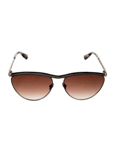 Pre-owned Krewe Aviator Gradient Sunglasses In Black
