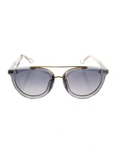 Pre-owned Krewe Aviator Gradient Sunglasses In Clear