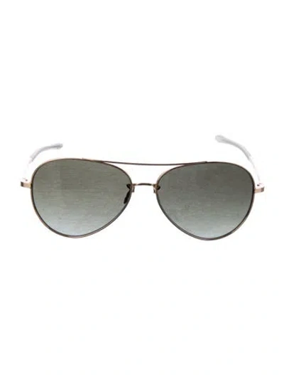 Pre-owned Krewe Aviator Gradient Sunglasses In Gold