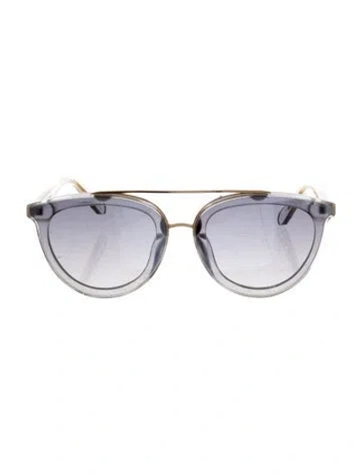 Pre-owned Krewe Aviator Gradient Sunglasses In Gray