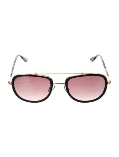 Pre-owned Krewe Aviator Gradient Sunglasses In Multi
