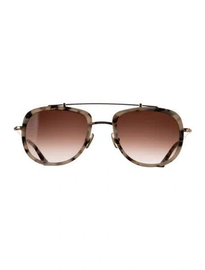 Pre-owned Krewe Aviator Gradient Sunglasses In Multicolor