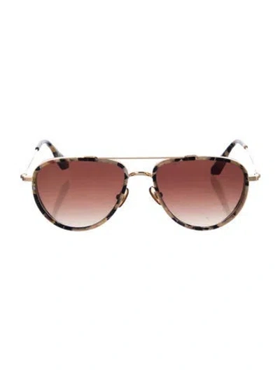 Pre-owned Krewe Aviator Gradient Sunglasses In Neutral