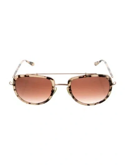 Pre-owned Krewe Aviator Gradient Sunglasses In Neutral