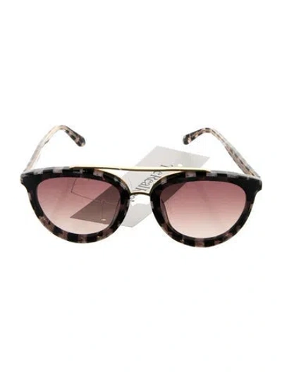 Pre-owned Krewe Aviator Gradient Sunglasses In Neutral