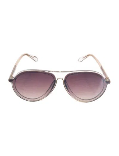 Pre-owned Krewe Aviator Gradient Sunglasses In Neutrals