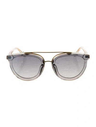 Pre-owned Krewe Aviator Mirrored Sunglasses In Gold