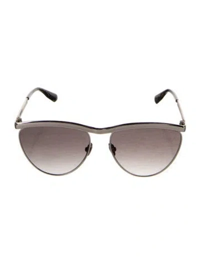 Pre-owned Krewe Aviator Mirrored Sunglasses In Silver