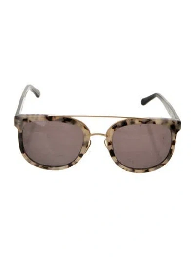Pre-owned Krewe Aviator Tinted Sunglasses In Black