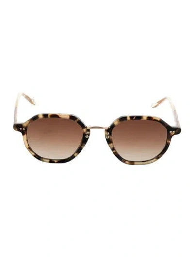 Pre-owned Krewe Aviator Tinted Sunglasses In Brown