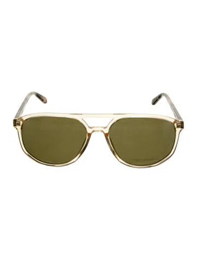 Pre-owned Krewe Aviator Tinted Sunglasses In Neutrals