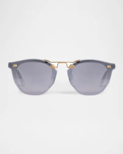 Krewe Beau Acetate & Stainless Steel Round Sunglasses
