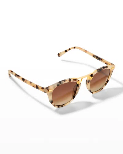 Krewe Beau Polarized Round Acetate & Steel Sunglasses