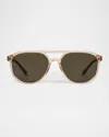 Krewe Brando Acetate Aviator Sunglasses