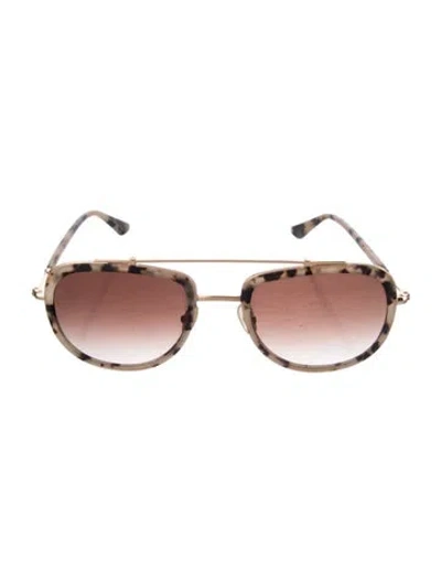 Pre-owned Krewe Breton Aviator Sunglasses In Neutral