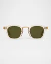 Krewe Campbell Acetate & Stainless Steel Round Sunglasses