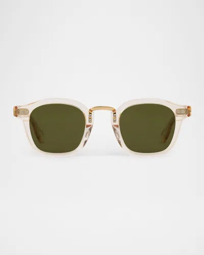 Krewe Campbell Acetate & Stainless Steel Round Sunglasses