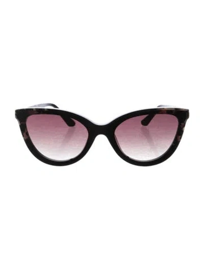 Pre-owned Krewe Cat-eye Gradient Sunglasses In Black