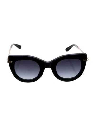 Pre-owned Krewe Cat-eye Gradient Sunglasses In Black