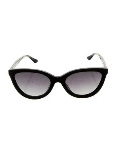 Pre-owned Krewe Cat-eye Gradient Sunglasses In Black