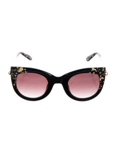 Pre-owned Krewe Cat-eye Gradient Sunglasses In Black