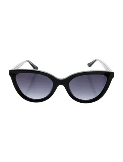 Pre-owned Krewe Cat-eye Gradient Sunglasses In Black