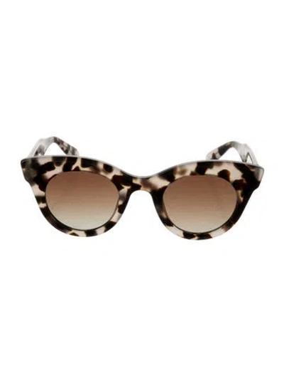 Pre-owned Krewe Cat-eye Gradient Sunglasses In Brown