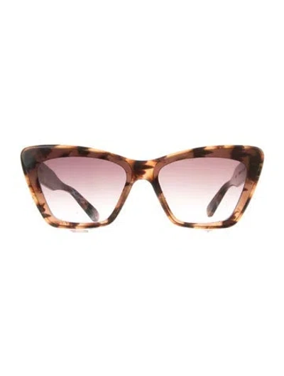 Pre-owned Krewe Cat-eye Gradient Sunglasses In Brown