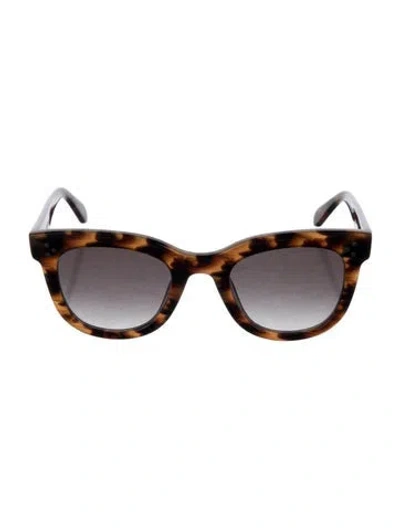 Pre-owned Krewe Cat-eye Gradient Sunglasses In Brown