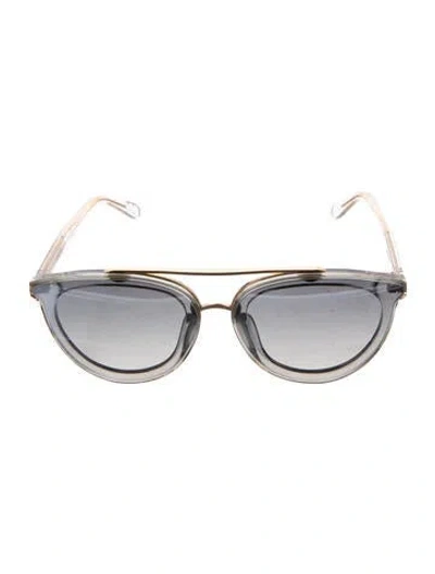 Pre-owned Krewe Cat-eye Gradient Sunglasses In Clear