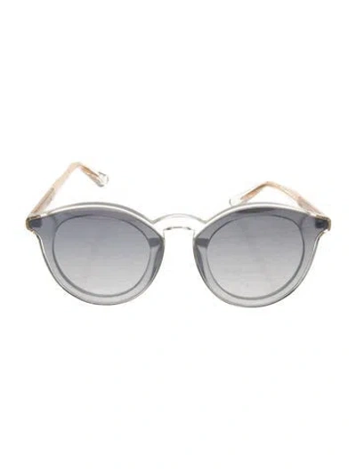 Pre-owned Krewe Cat-eye Gradient Sunglasses In Clear
