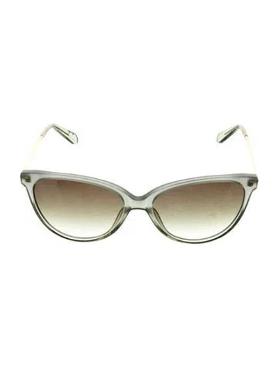 Pre-owned Krewe Cat-eye Gradient Sunglasses In Clear/green