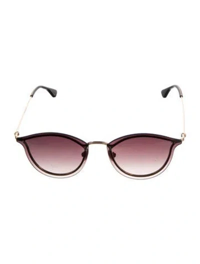 Pre-owned Krewe Cat-eye Gradient Sunglasses In Gold