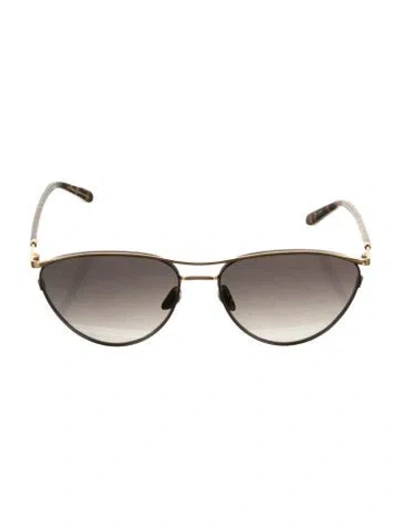 Pre-owned Krewe Cat-eye Gradient Sunglasses In Gold