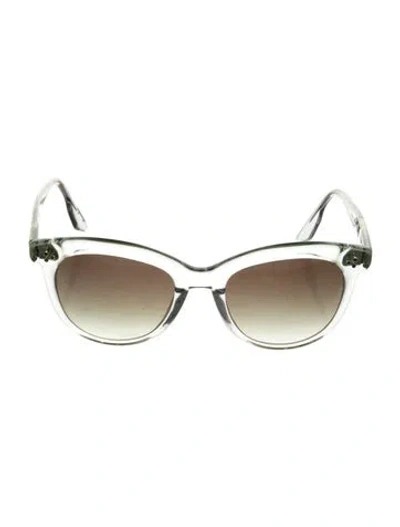Pre-owned Krewe Cat-eye Gradient Sunglasses In Green