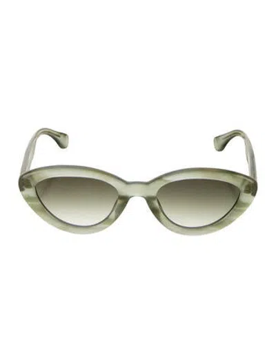 Pre-owned Krewe Cat-eye Gradient Sunglasses In Green