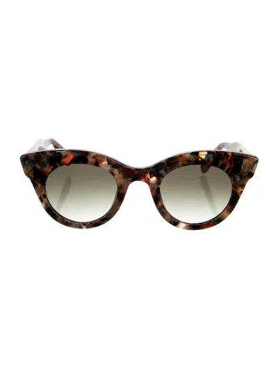 Pre-owned Krewe Cat-eye Gradient Sunglasses In Multicolor