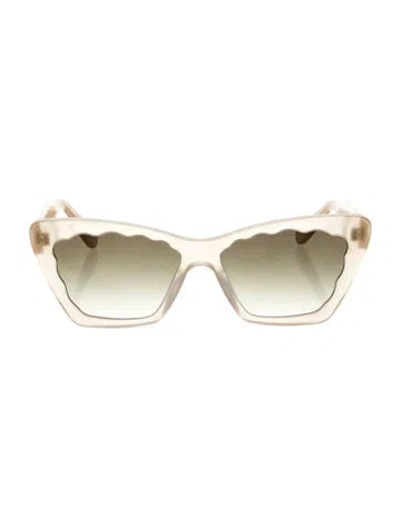Pre-owned Krewe Cat-eye Gradient Sunglasses In Neutrals