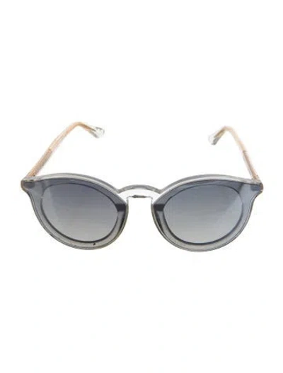 Pre-owned Krewe Cat-eye Mirrored Sunglasses In Transparent