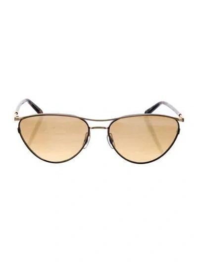 Pre-owned Krewe Cat-eye Tinted Sunglasses In Brown