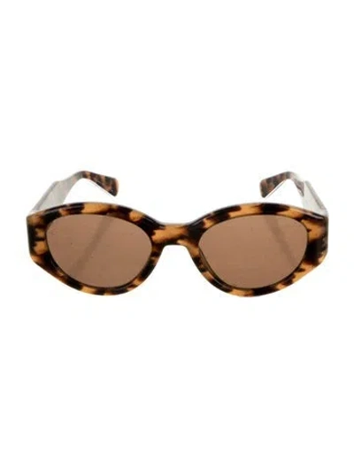 Pre-owned Krewe Cat-eye Tinted Sunglasses In Brown