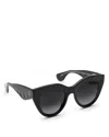 Krewe Charolette Acetate Cat-eye Sunglasses In Black/gray Gradient