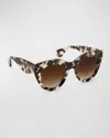 Krewe Charlotte Tortoise Acetate Cat-eye Sunglasses In Malt