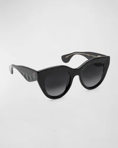 Krewe Charolette Acetate Cat-eye Sunglasses In Black