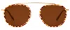 Krewe 27733 Caffe Dolce 18k Round Sunglasses In Brown