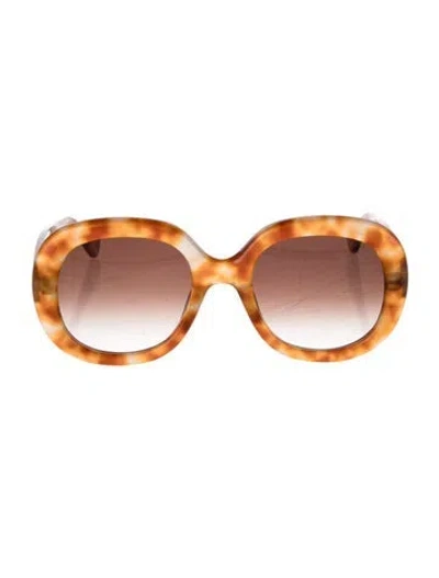 Pre-owned Krewe Chloe Oversize Sunglasses In Brown